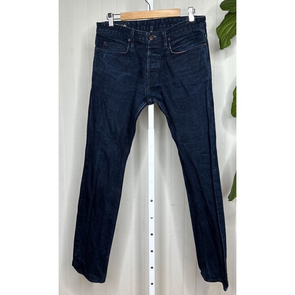 Freenote Cloth Mens Jeans Slim Straight Leg Button Fly Indigo Made in USA Sz 32 - Picture 1 of 10